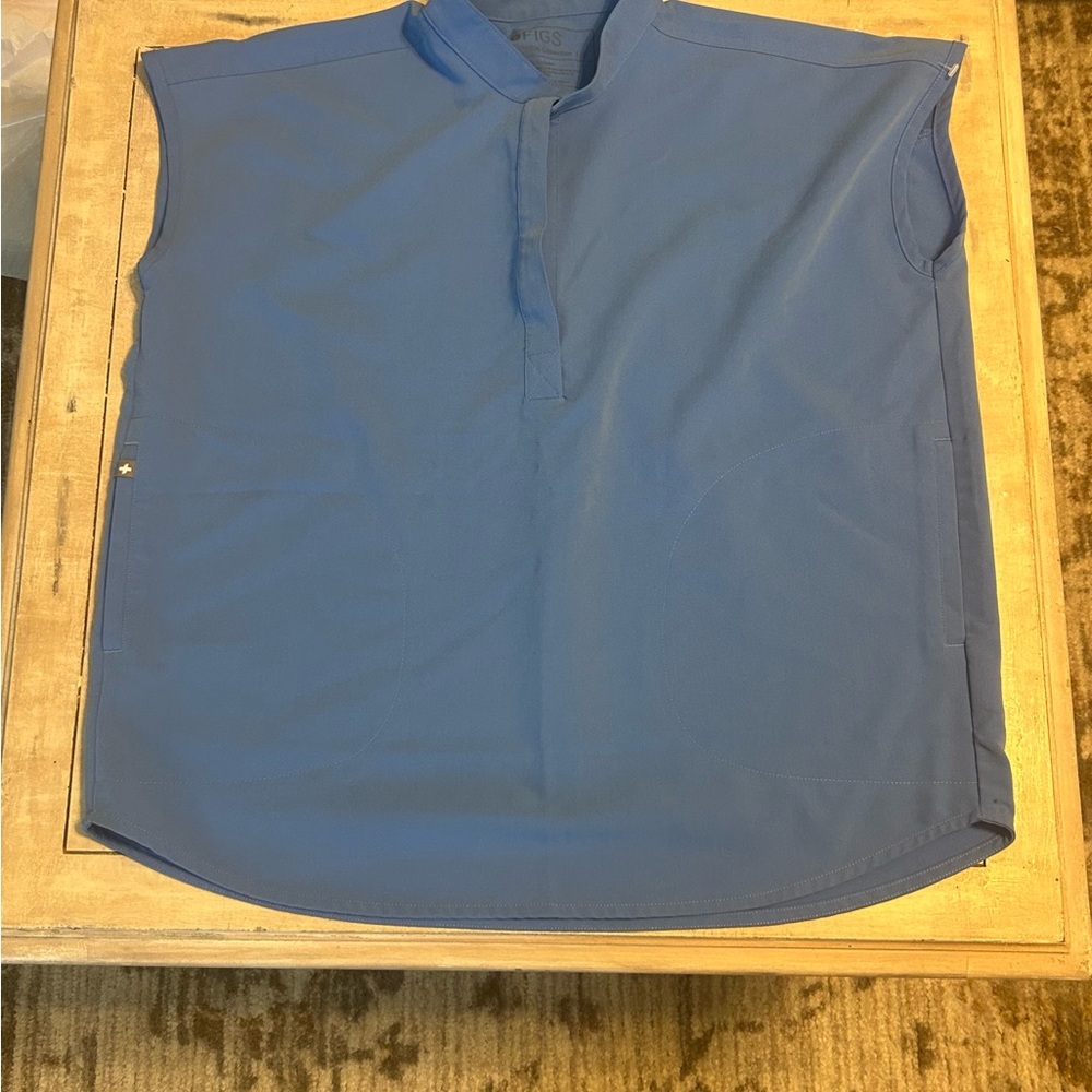 Figs Blue Tank Top Essential Comfort